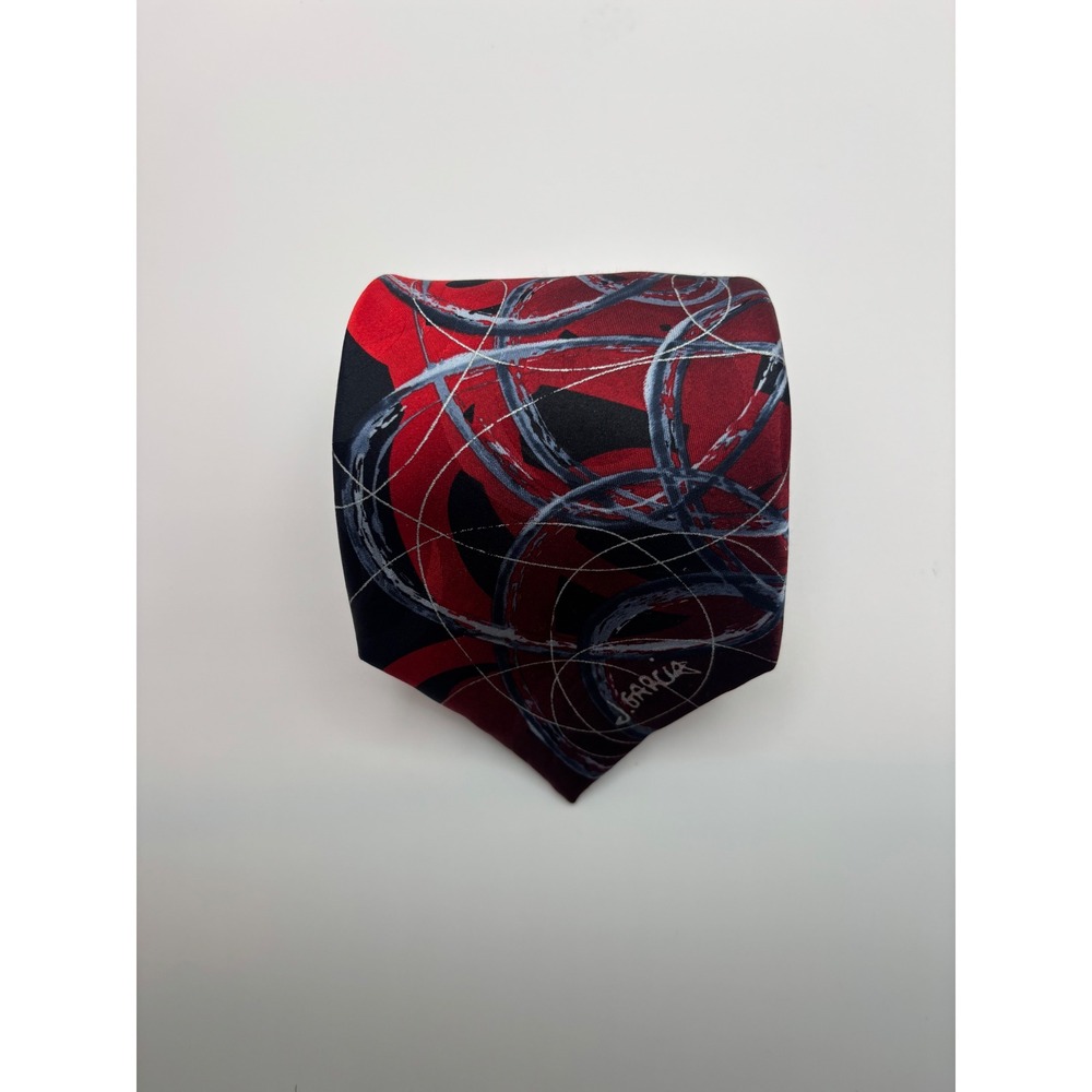 J. Garcia Silk Tie Happy Birthday Watercolor Collection Artist Proof No 9 Red